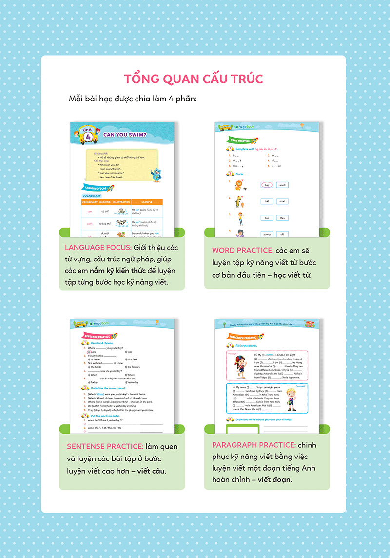 simple writing - em học kỹ năng viết tiếng anh thật đơn giản lớp 4