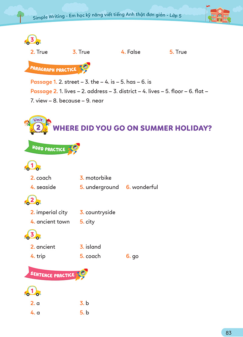 simple writing - em học kỹ năng viết tiếng anh thật đơn giản lớp 5