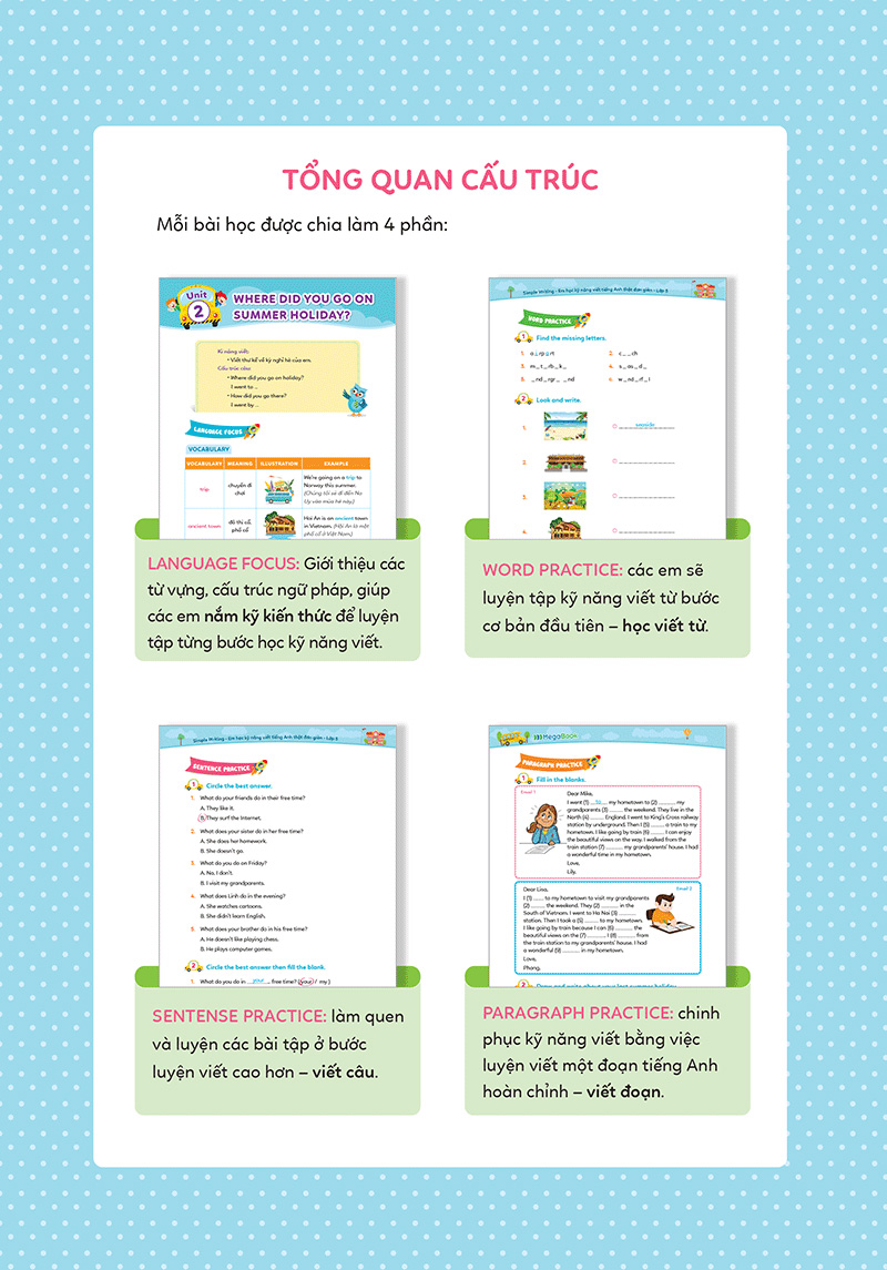 simple writing - em học kỹ năng viết tiếng anh thật đơn giản lớp 5