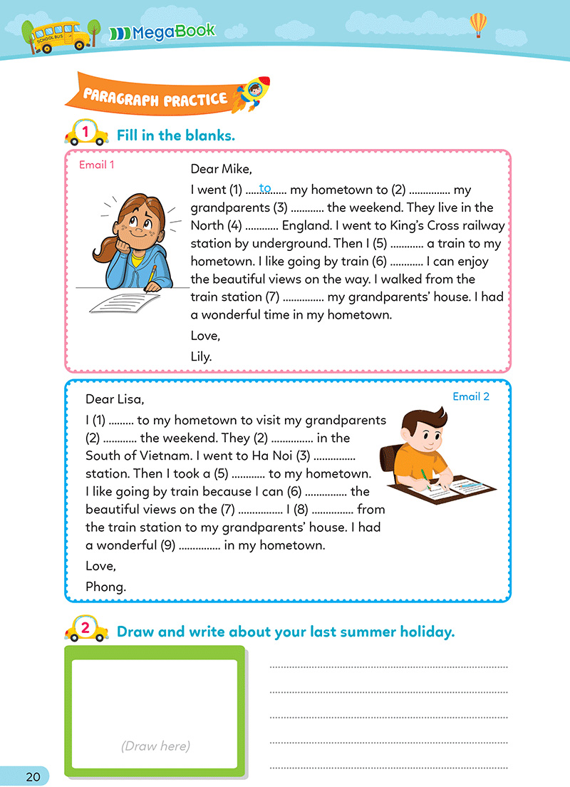 simple writing - em học kỹ năng viết tiếng anh thật đơn giản lớp 5