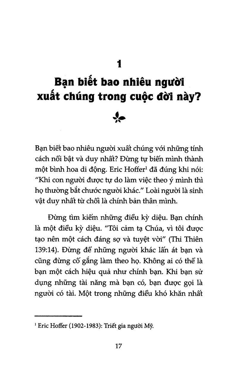 sinh ra là một bản thể, đừng chết như một bản sao (tái bản 2023)
