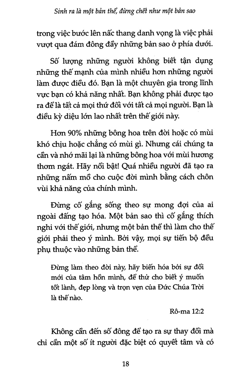 sinh ra là một bản thể, đừng chết như một bản sao (tái bản 2023)