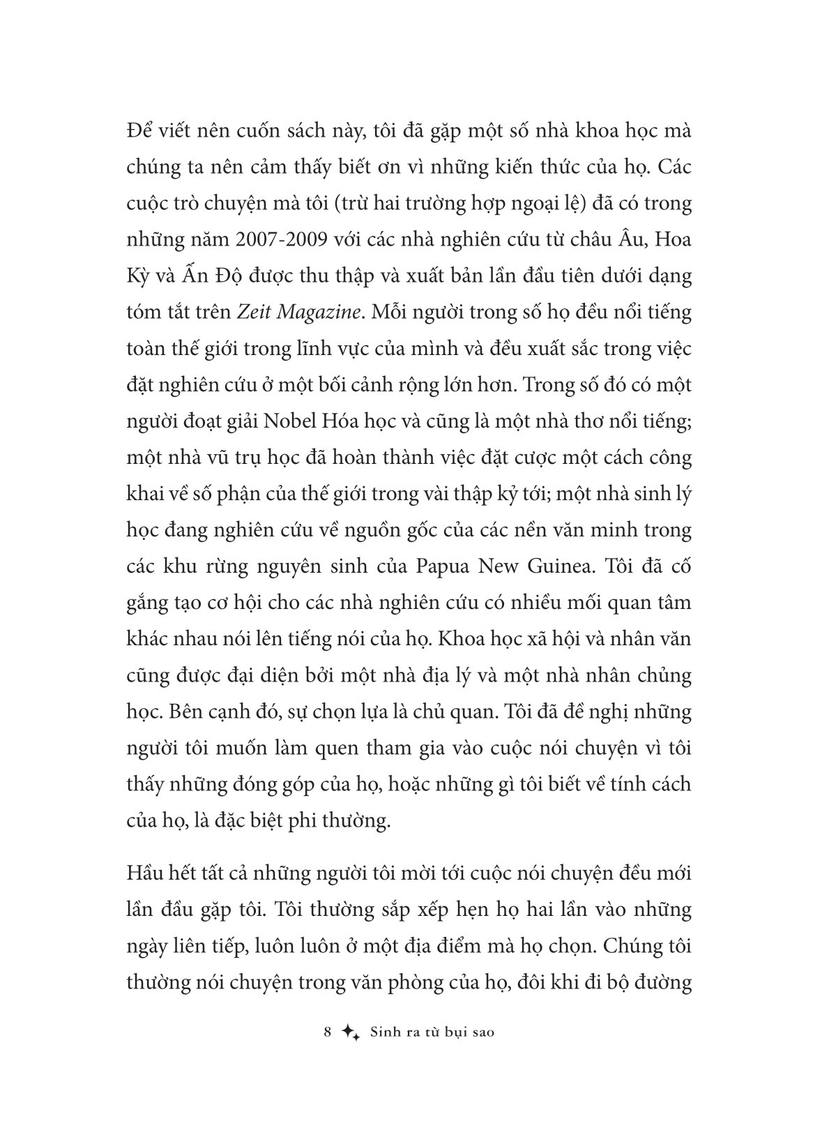 sinh ra từ bụi sao - định hình thế giới và bản thân qua cuộc đối thoại với các nhà khoa học