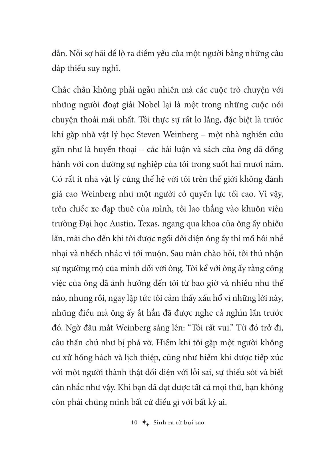 sinh ra từ bụi sao - định hình thế giới và bản thân qua cuộc đối thoại với các nhà khoa học