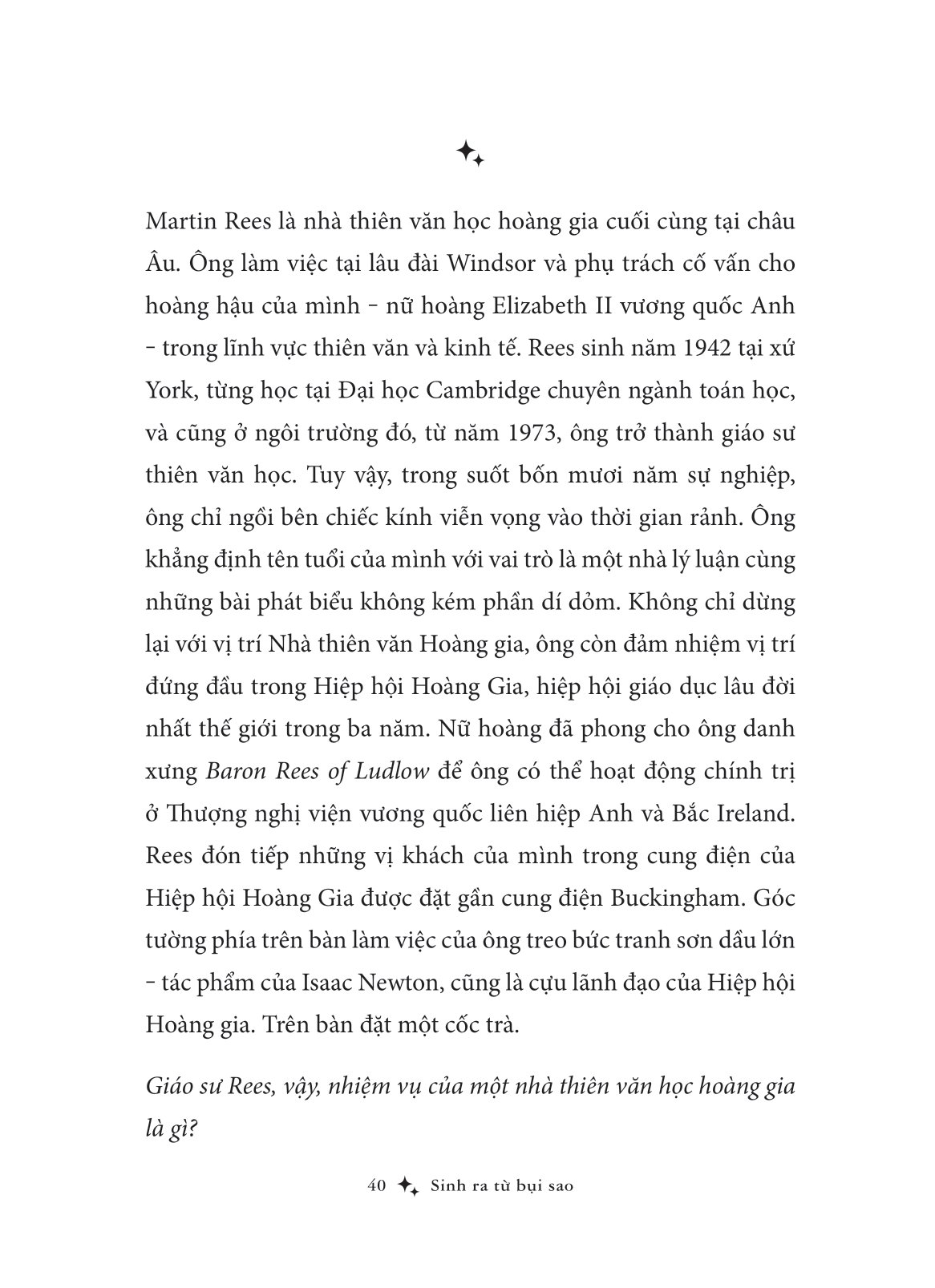 sinh ra từ bụi sao - định hình thế giới và bản thân qua cuộc đối thoại với các nhà khoa học