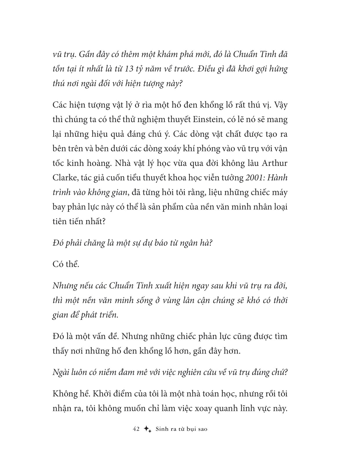 sinh ra từ bụi sao - định hình thế giới và bản thân qua cuộc đối thoại với các nhà khoa học