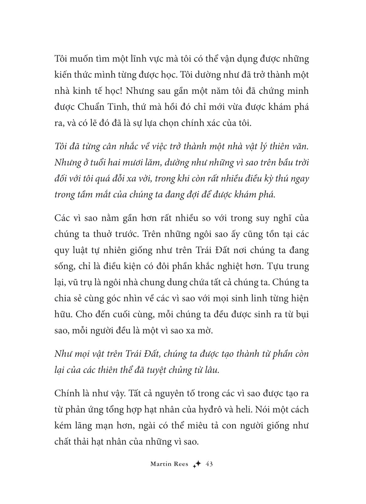 sinh ra từ bụi sao - định hình thế giới và bản thân qua cuộc đối thoại với các nhà khoa học