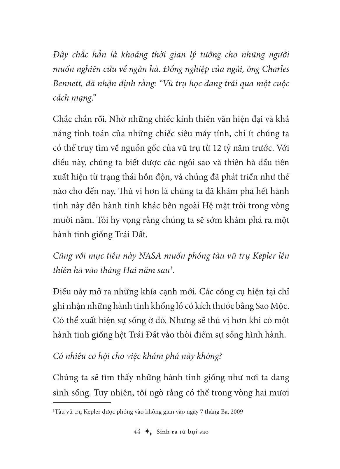 sinh ra từ bụi sao - định hình thế giới và bản thân qua cuộc đối thoại với các nhà khoa học