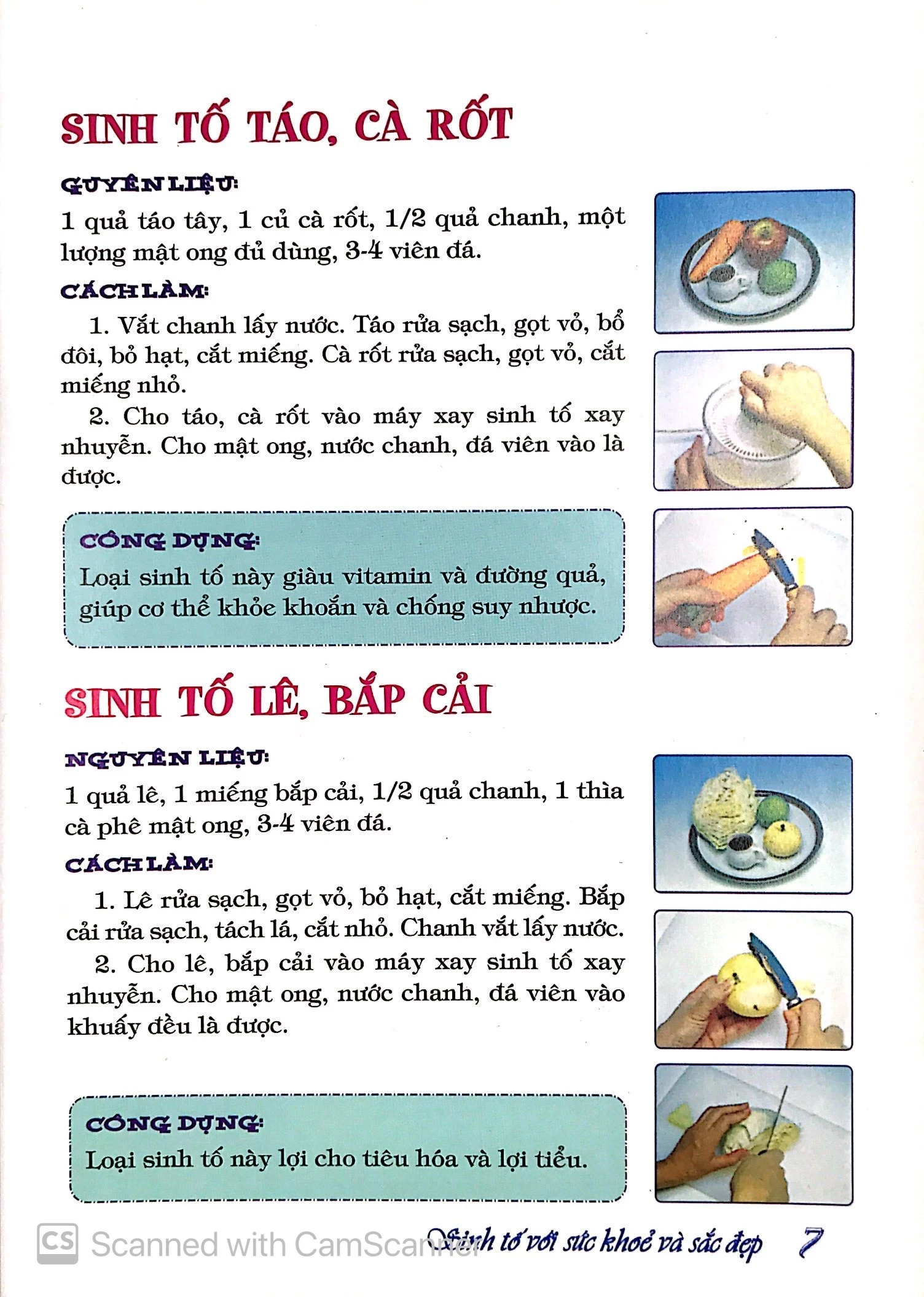 sinh tố với sức khoẻ và sắc đẹp