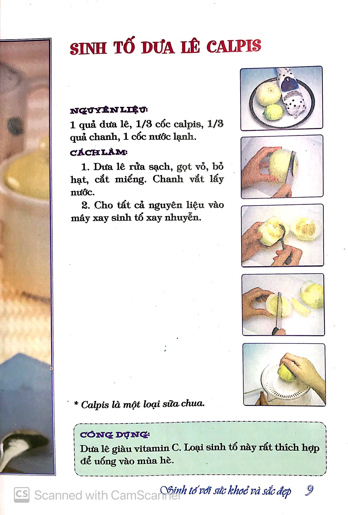 sinh tố với sức khoẻ và sắc đẹp