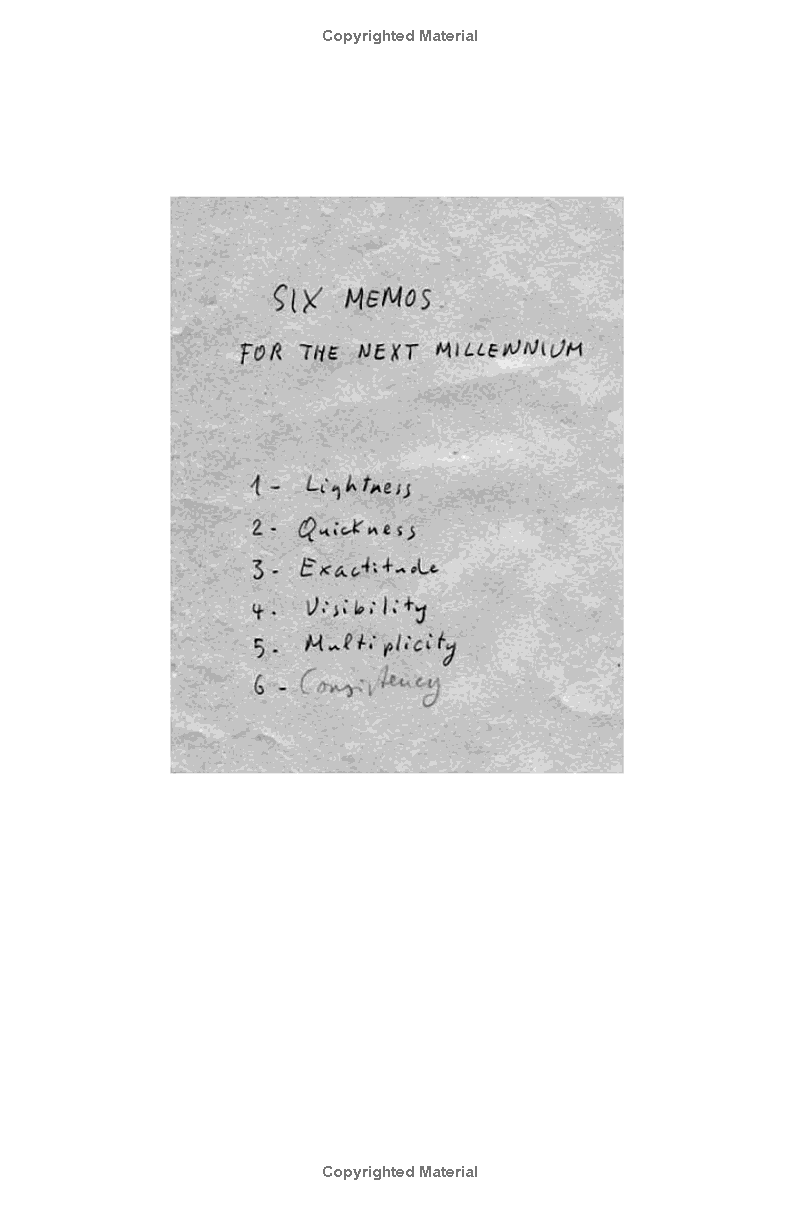 six memos for the next millennium