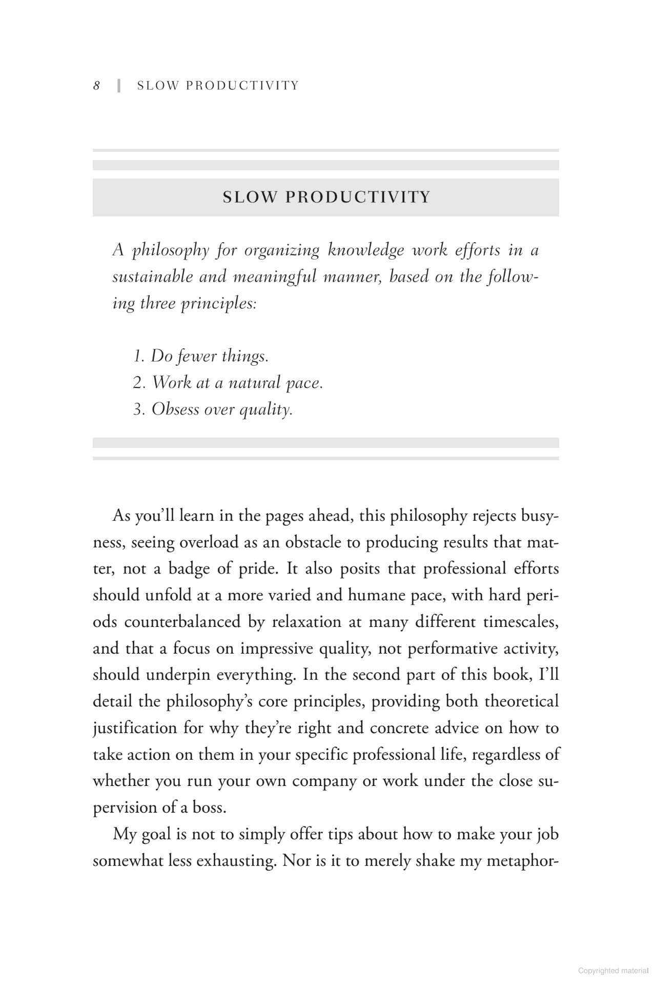 slow productivity - the lost art of accomplishment without burnout