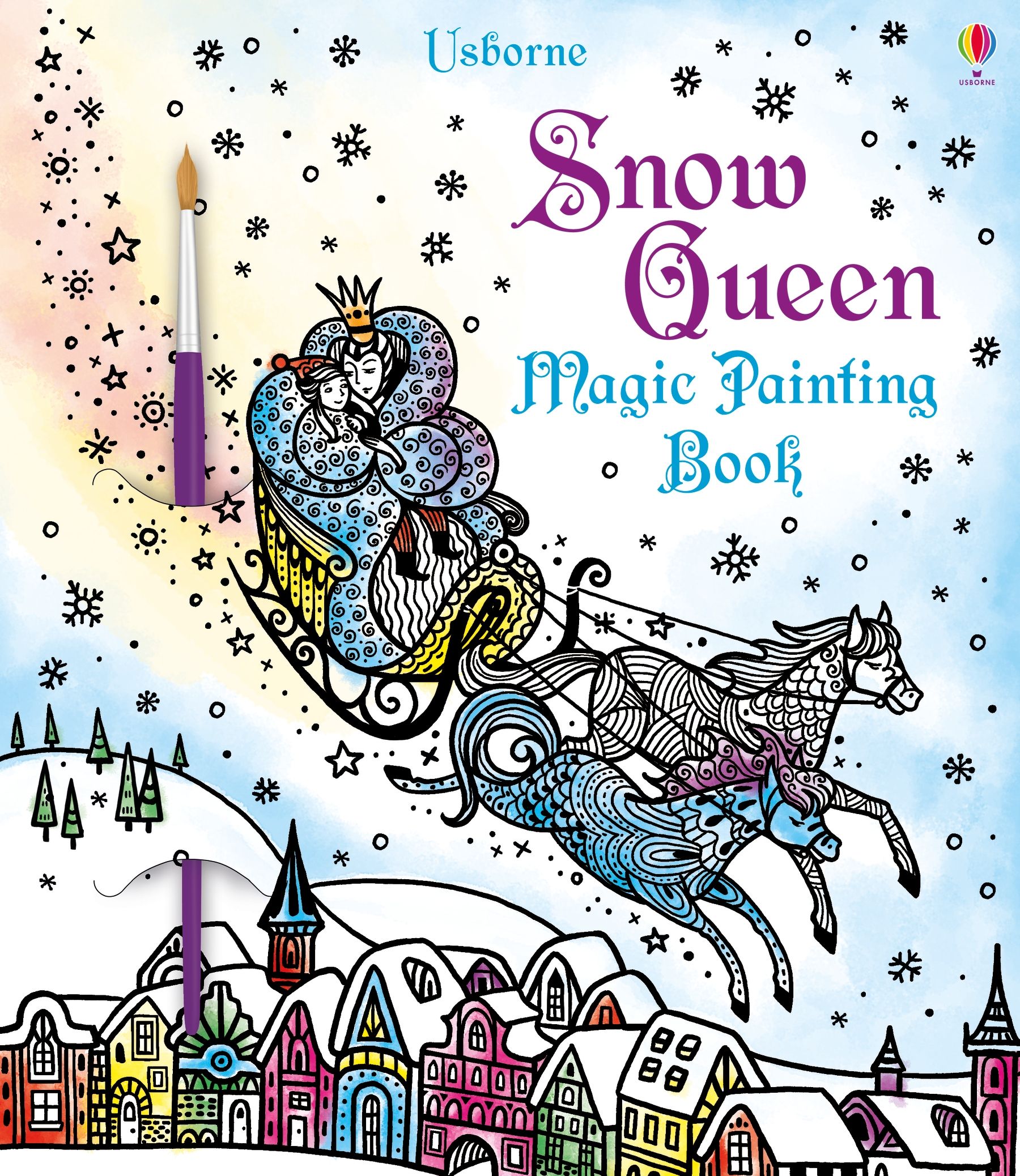 snow queen magic painting book