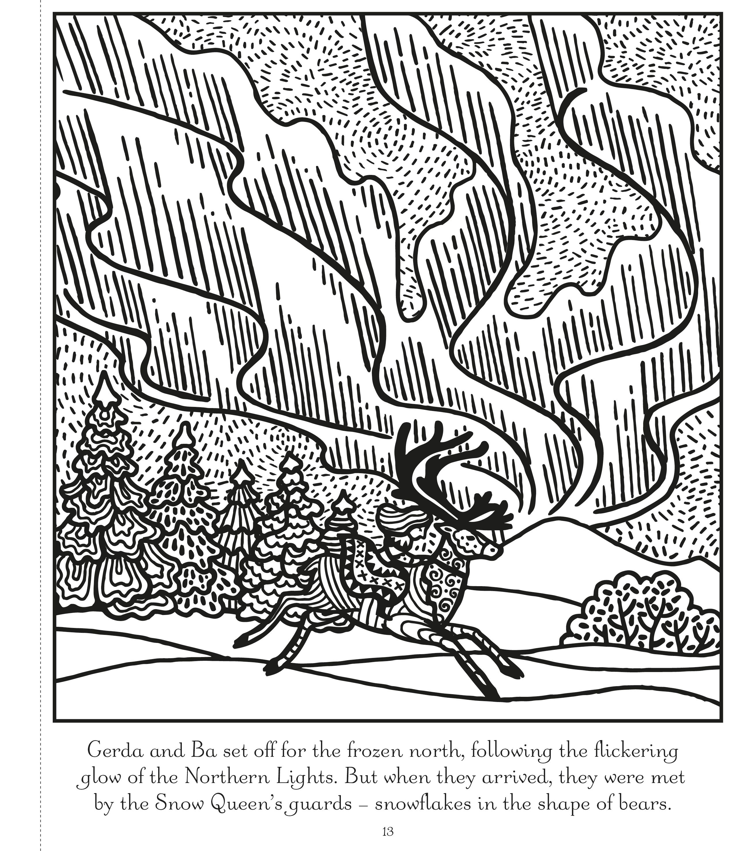 snow queen magic painting book