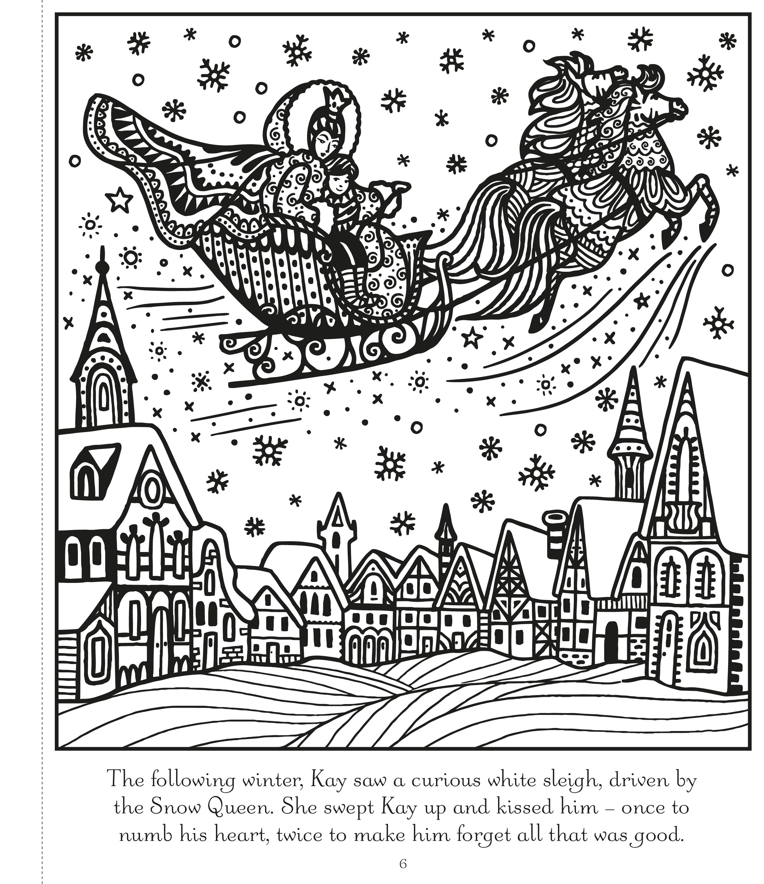 snow queen magic painting book