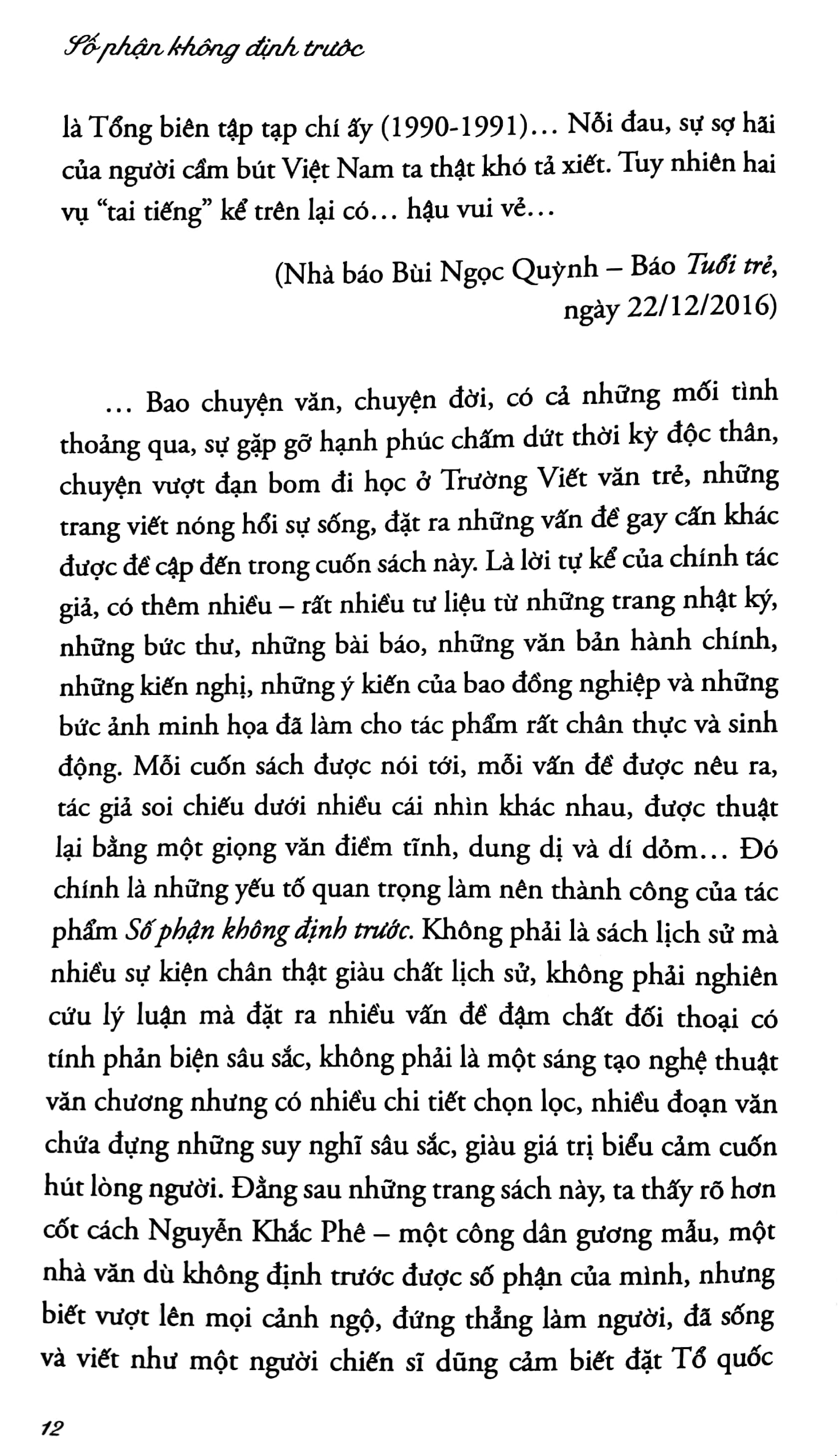 số phận không định trước