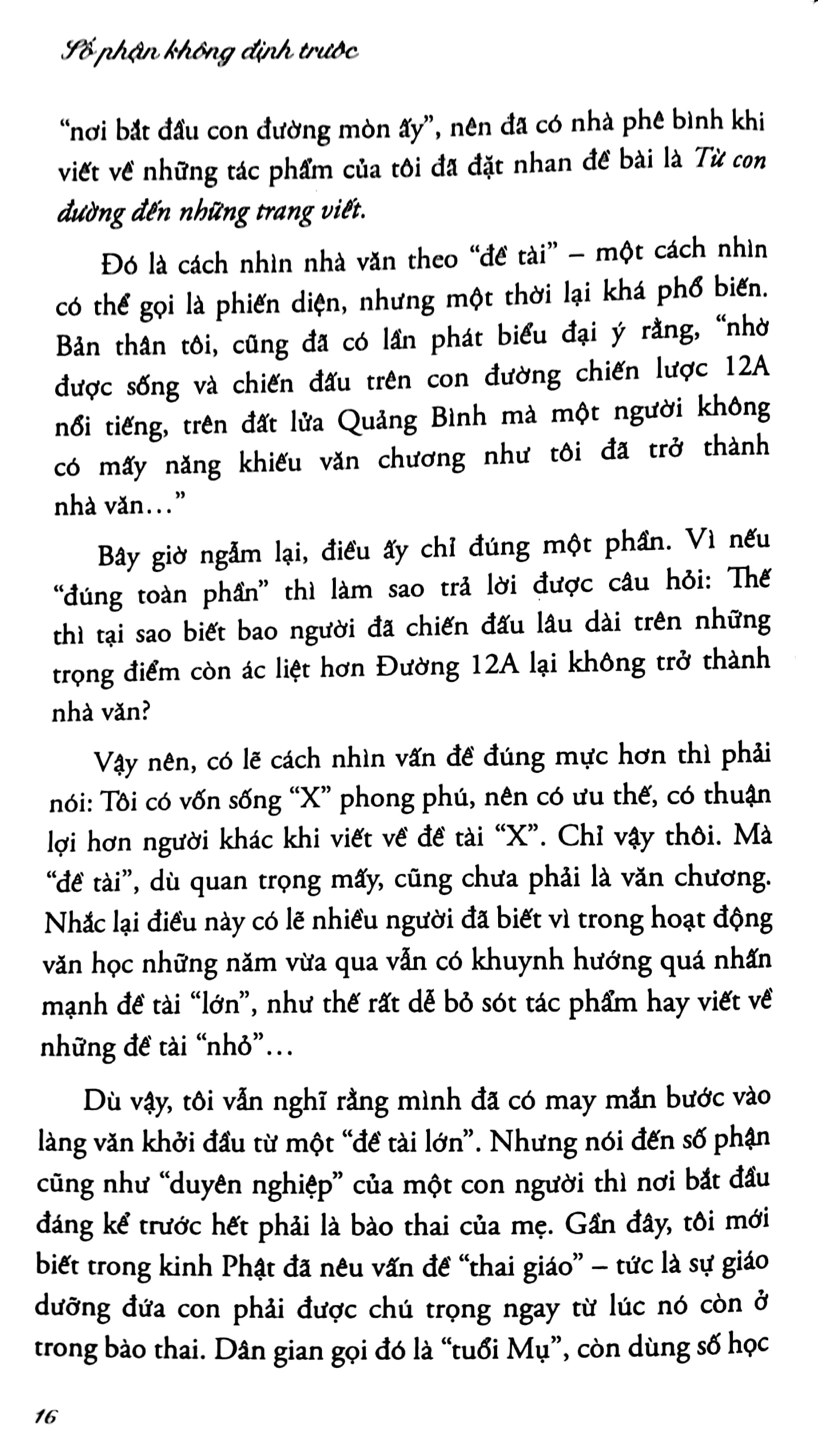 số phận không định trước