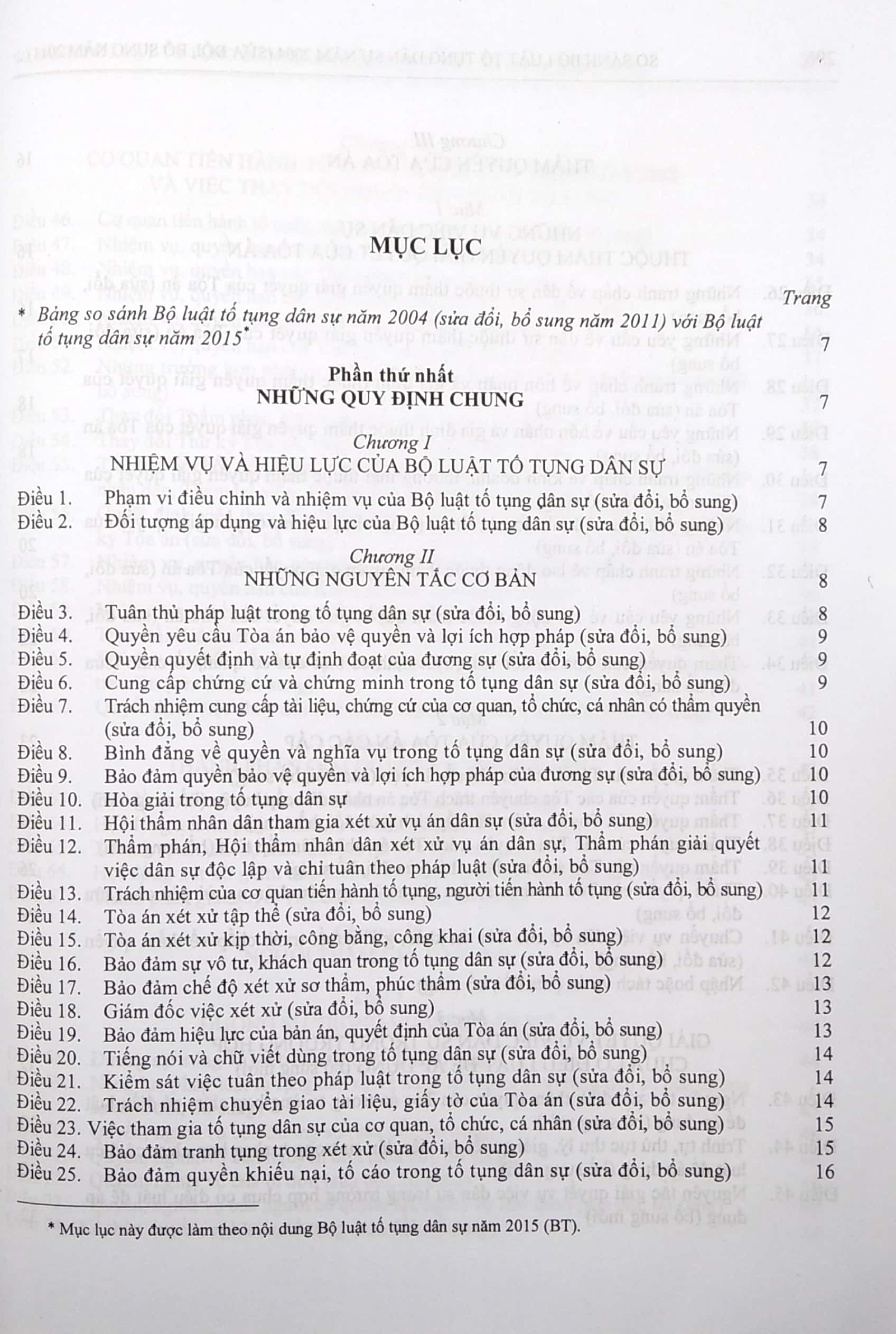 so sánh bộ luật tố tụng dân sự năm 2004 (sửa đổi, bổ sung năm 2011) với bộ luật tố tụng dân sự năm 2015