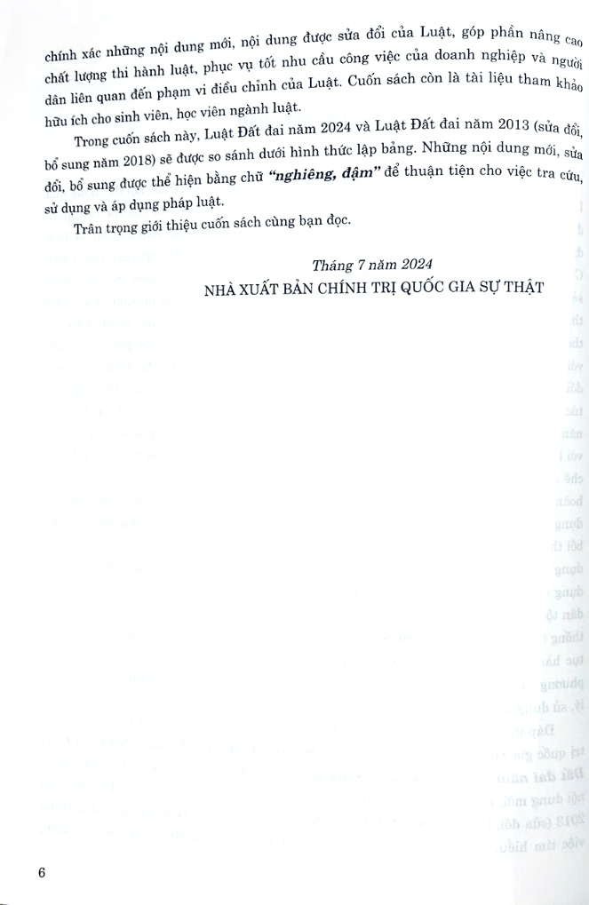 so sánh luật đất đai năm 2024 với luật đất đai năm 2013 (sửa đổi, bổ sung năm 2018)