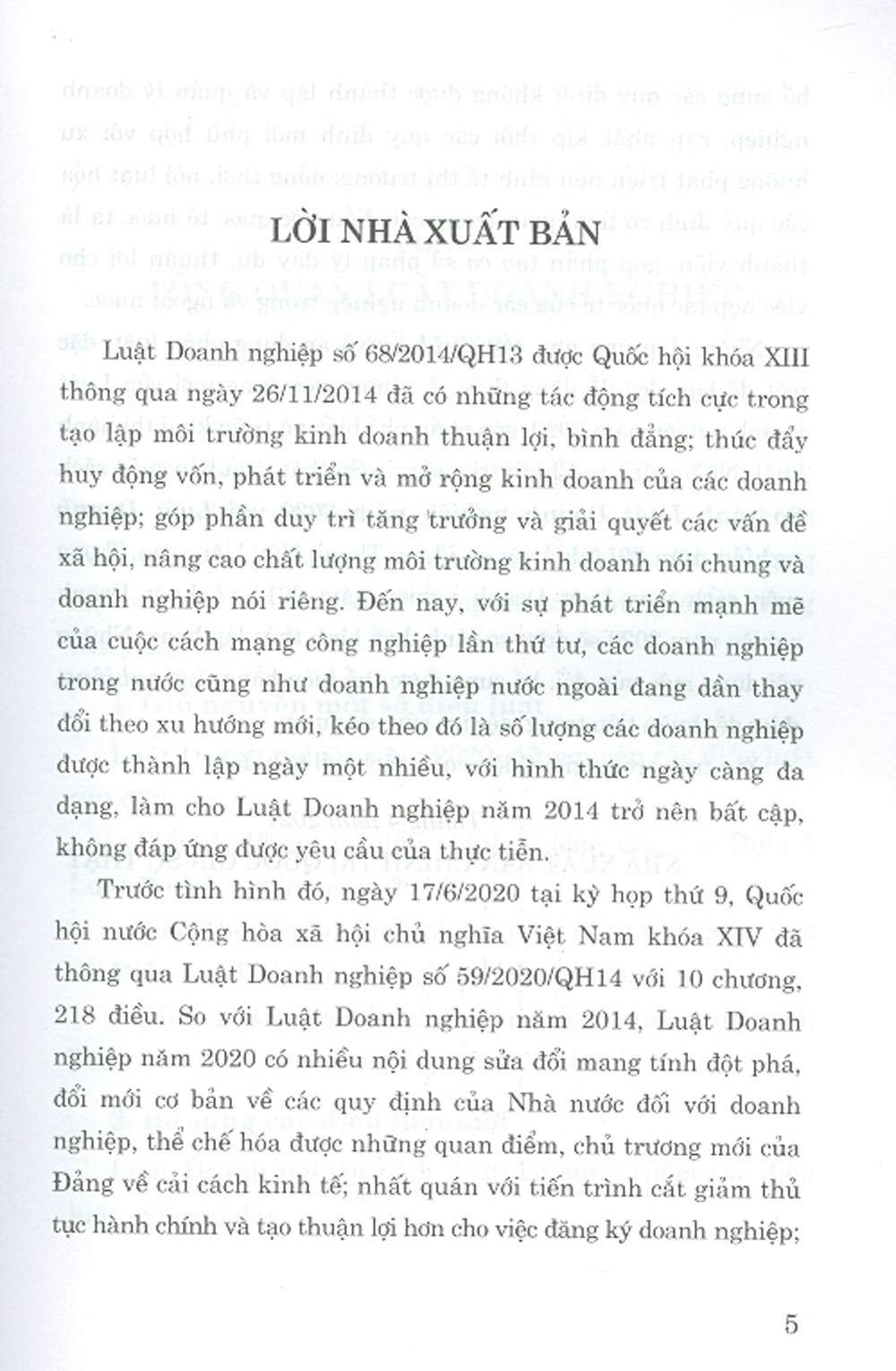 so sánh luật doanh nghiệp năm 2020 với luật doanh nghiệp năm 2014