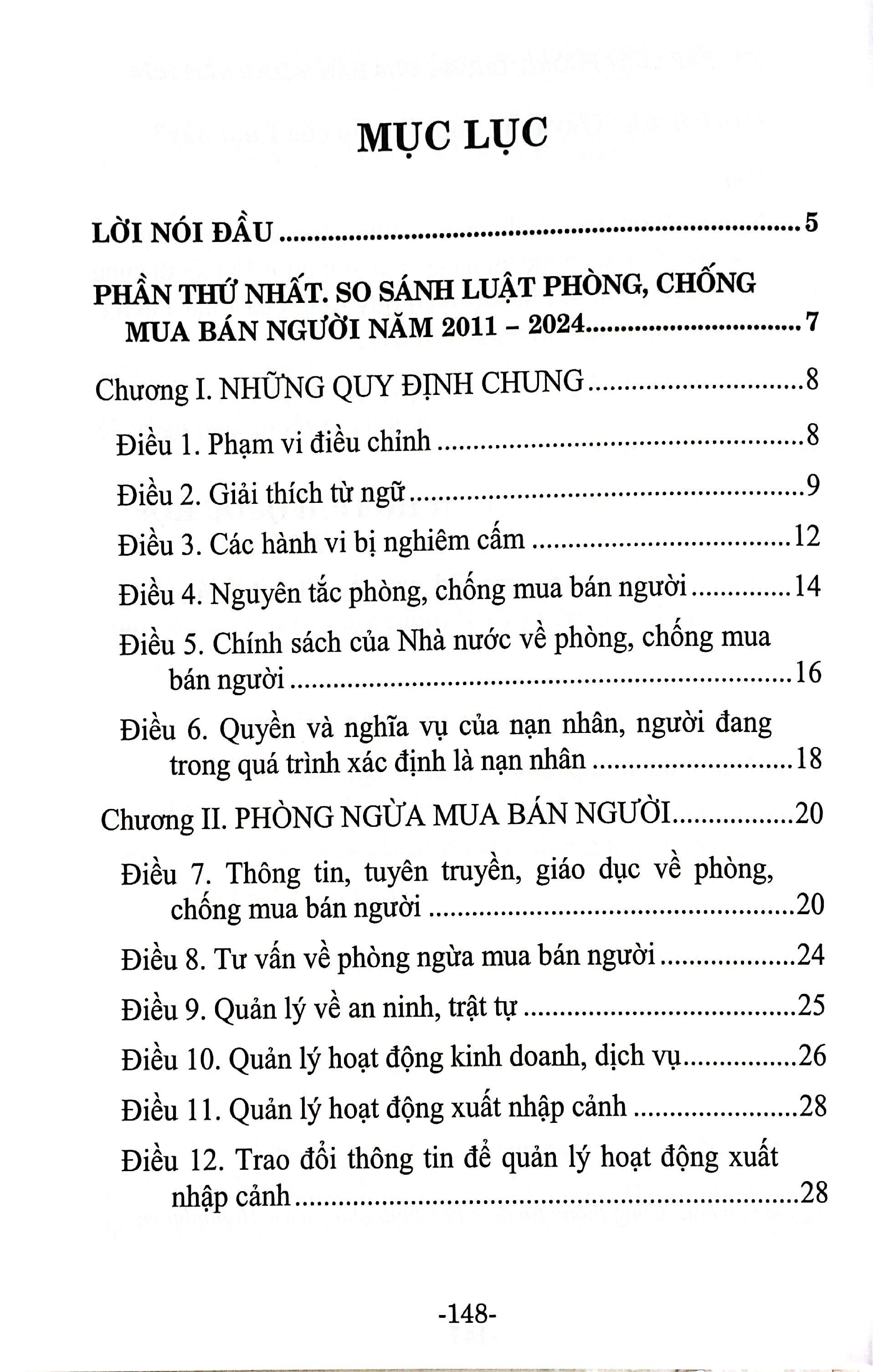 So Sanh Luat Phong, Chong Mua Ban Nguoi Nam 2011 - 2024 Va Hoi - Dap Ve Luat Phong, Chong Mua Ban Nguoi