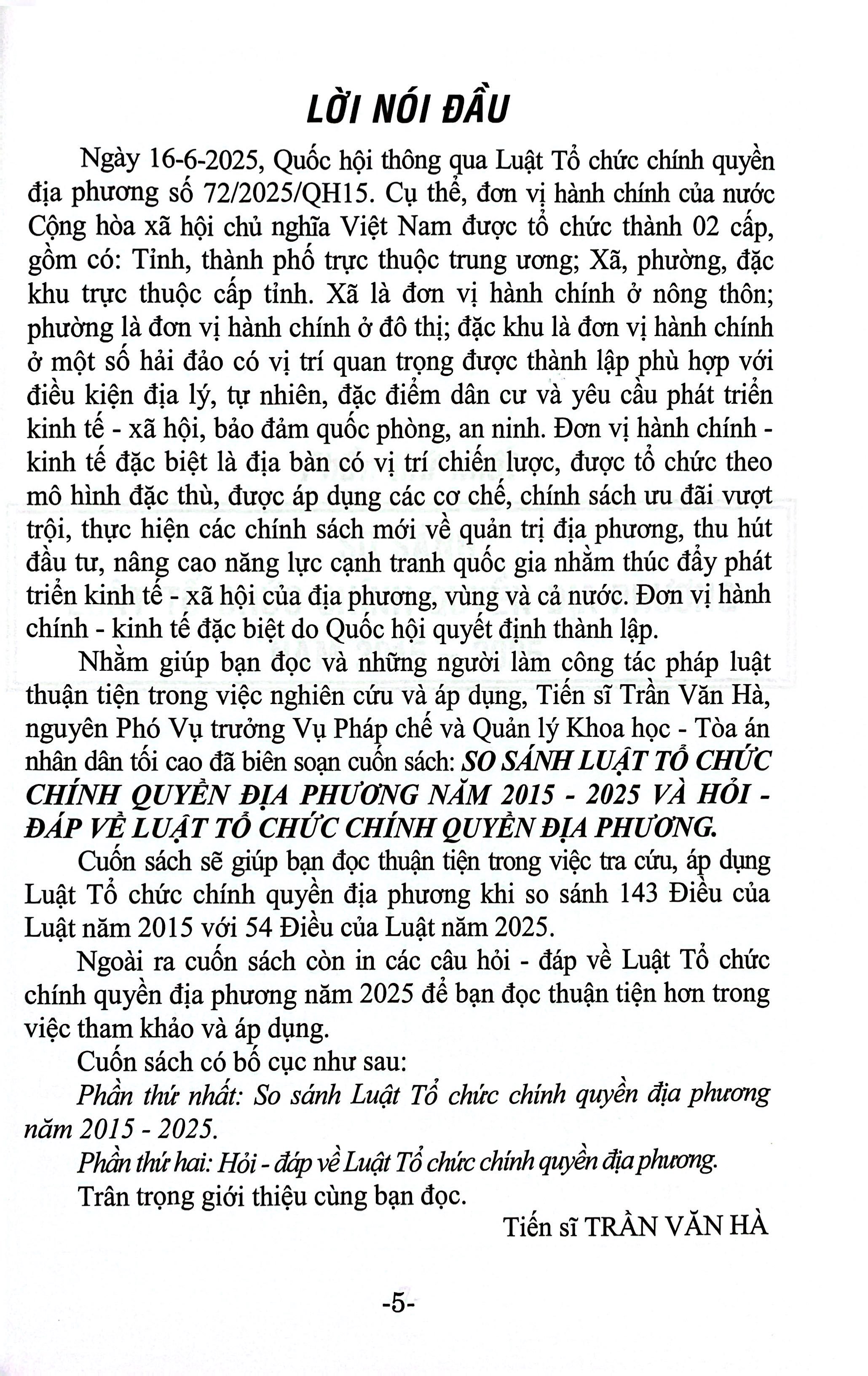 So Sánh Luật Tổ Chức Chính Quyền Địa Phương Năm 2015-2025 Và Hỏi-Đáp Về Luật Tổ Chức Chính Quyền Địa Phương