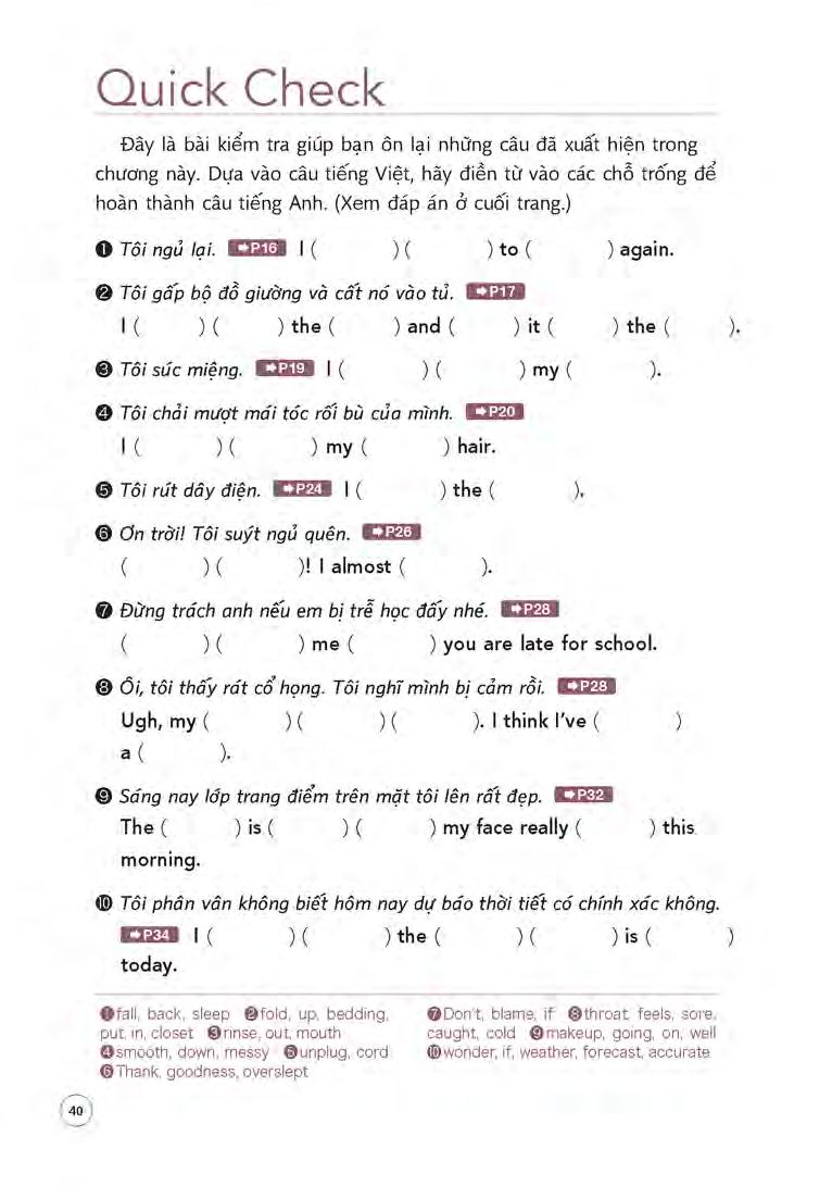 sổ tay 700 câu tiếng anh từ lúc thức giấc đến khi đi ngủ