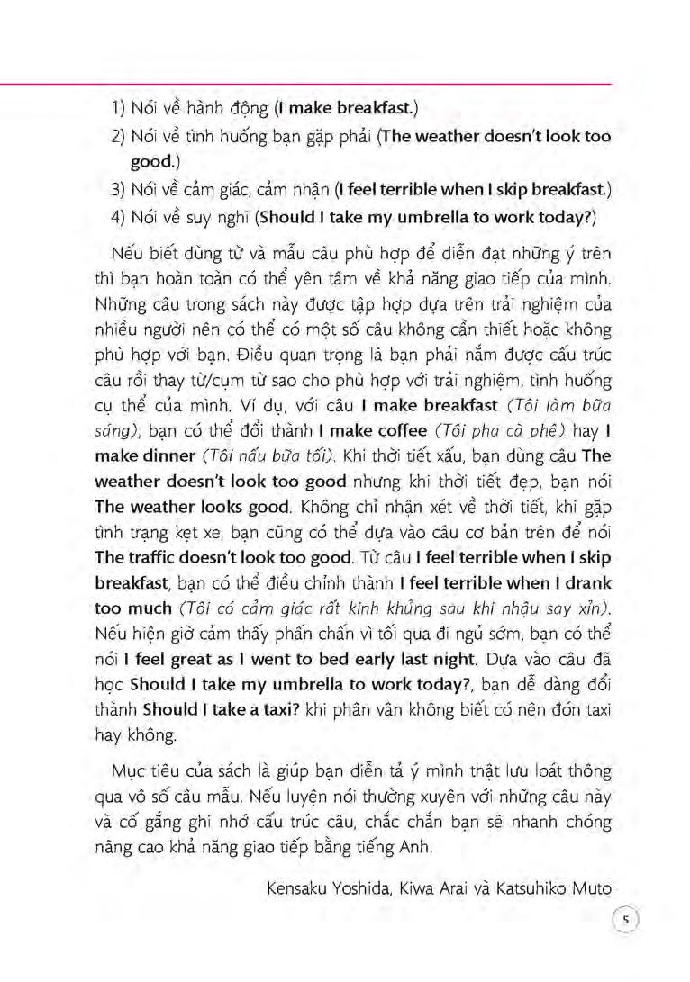 sổ tay 700 câu tiếng anh từ lúc thức giấc đến khi đi ngủ