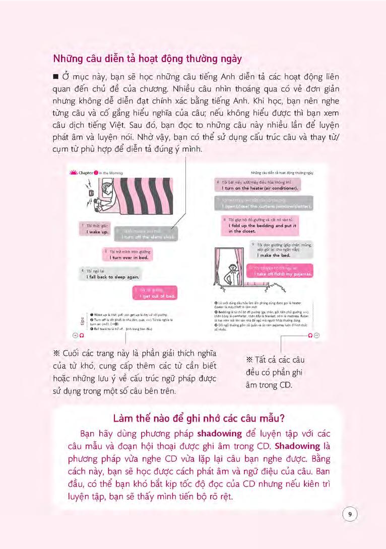 sổ tay 700 câu tiếng anh từ lúc thức giấc đến khi đi ngủ