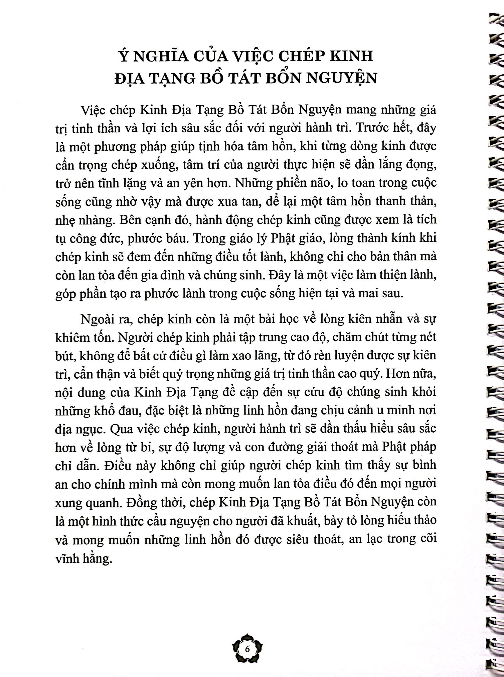 sổ tay chép kinh - địa tạng bồ tát bổn nguyện