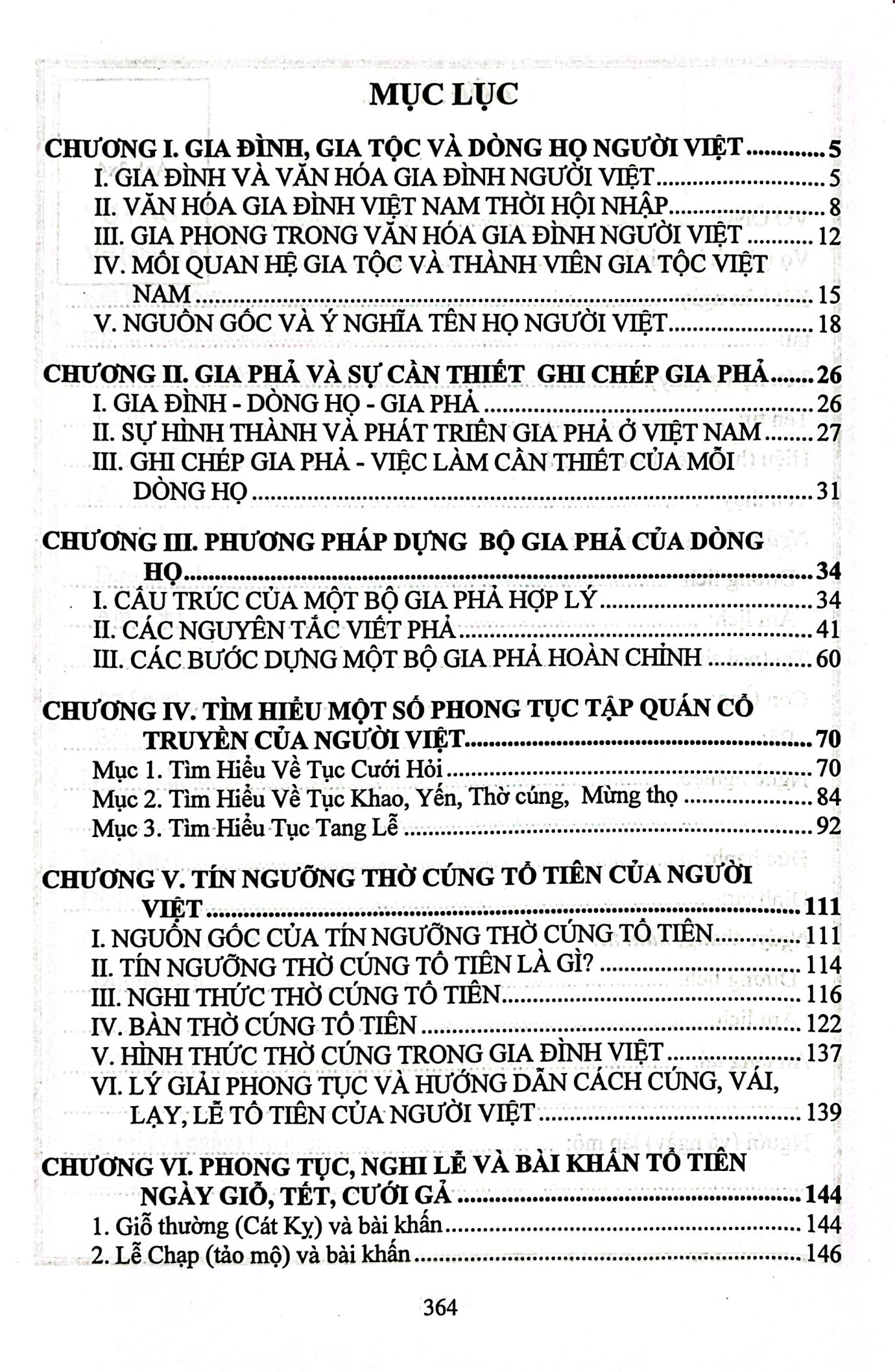 sổ tay ghi chép gia phả dòng tộc - phong tục thờ cúng tổ tiên của người việt
