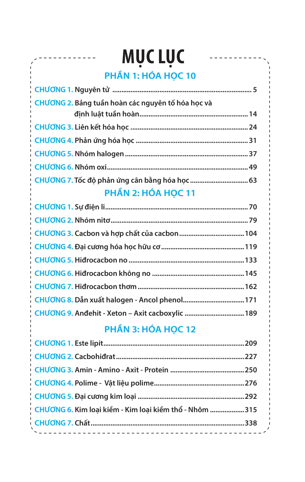 sổ tay học nhanh toàn diện kiến thức và dạng bài hóa học lớp 10 - 11 - 12