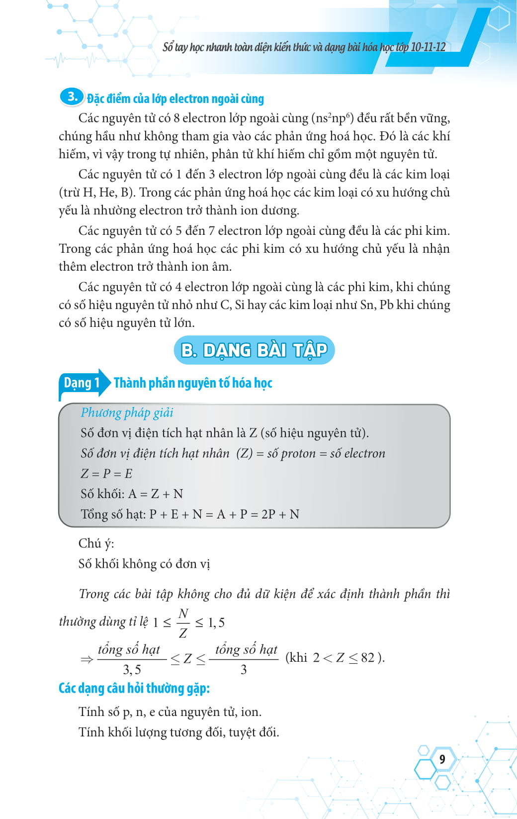 sổ tay học nhanh toàn diện kiến thức và dạng bài hóa học lớp 10 - 11 - 12
