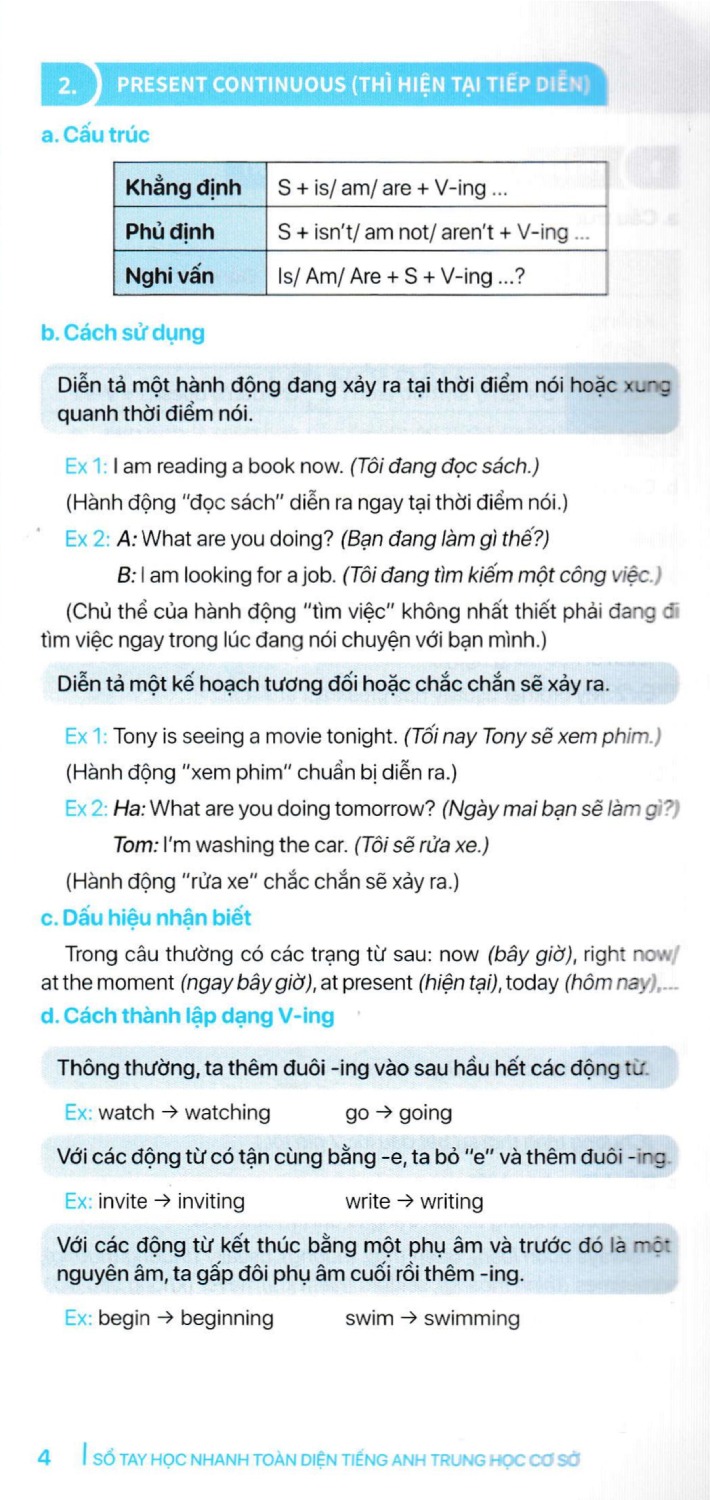 sổ tay học nhanh toàn diện tiếng anh trung học cơ sở (biên soạn theo chương trình giáo dục phổ thông mới)