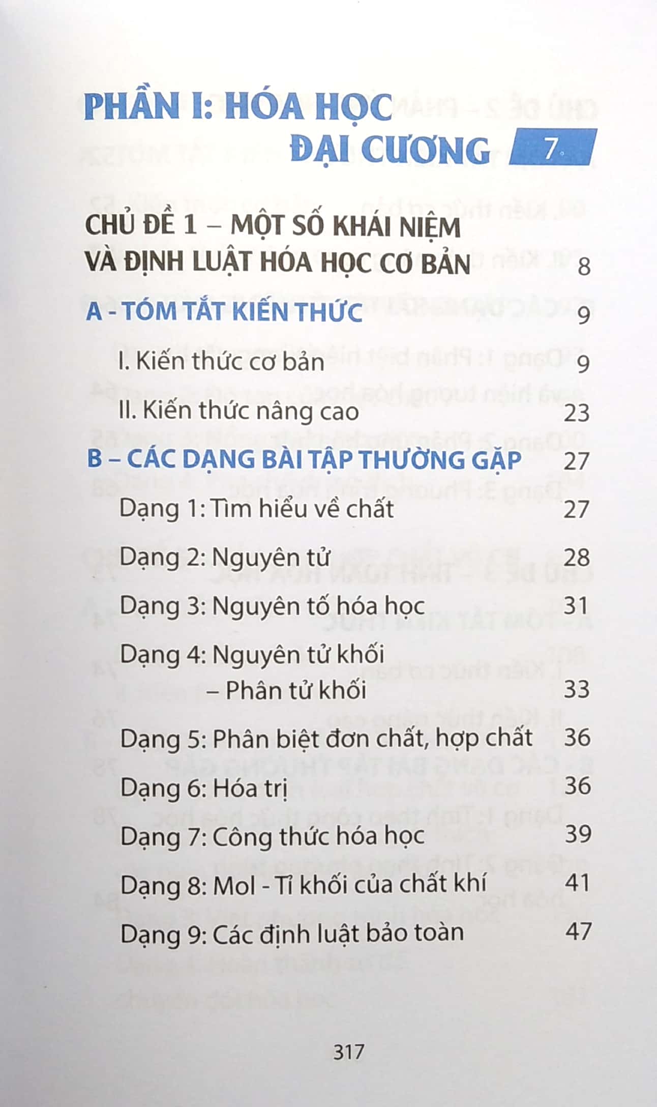 sổ tay kiến thức hóa học trung học cơ sở