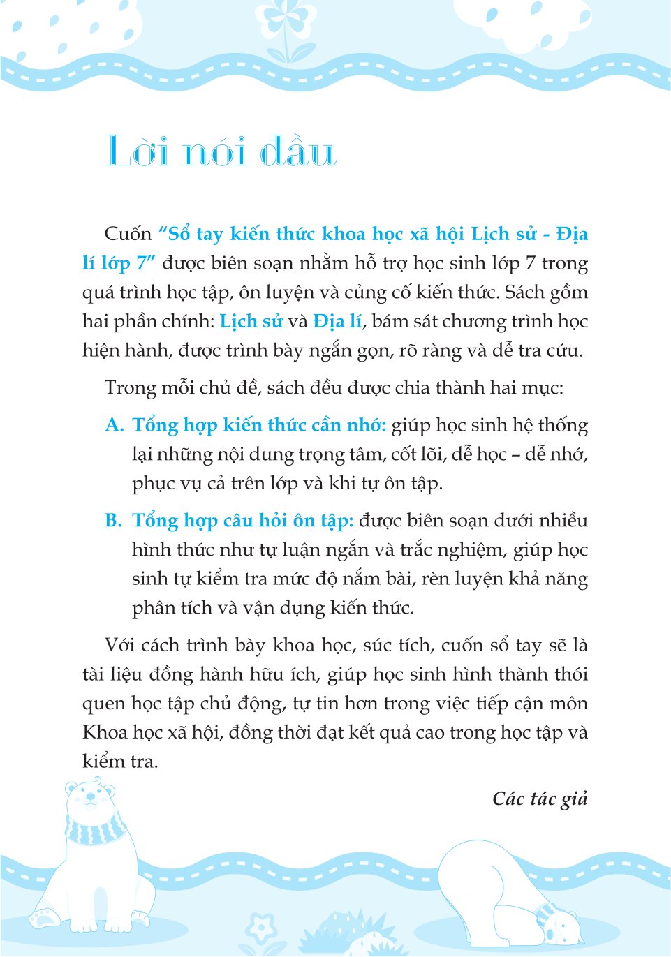 Sổ Tay Kiến Thức Khoa Học Xã Hội Lịch Sử-Địa Lí Lớp 7