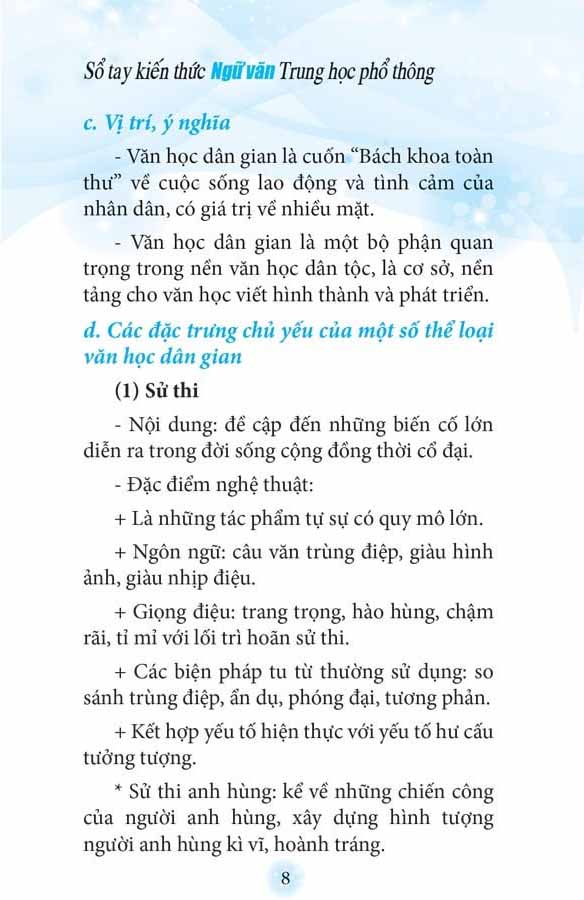 sổ tay kiến thức ngữ văn trung học phổ thông (tái bản 2023)