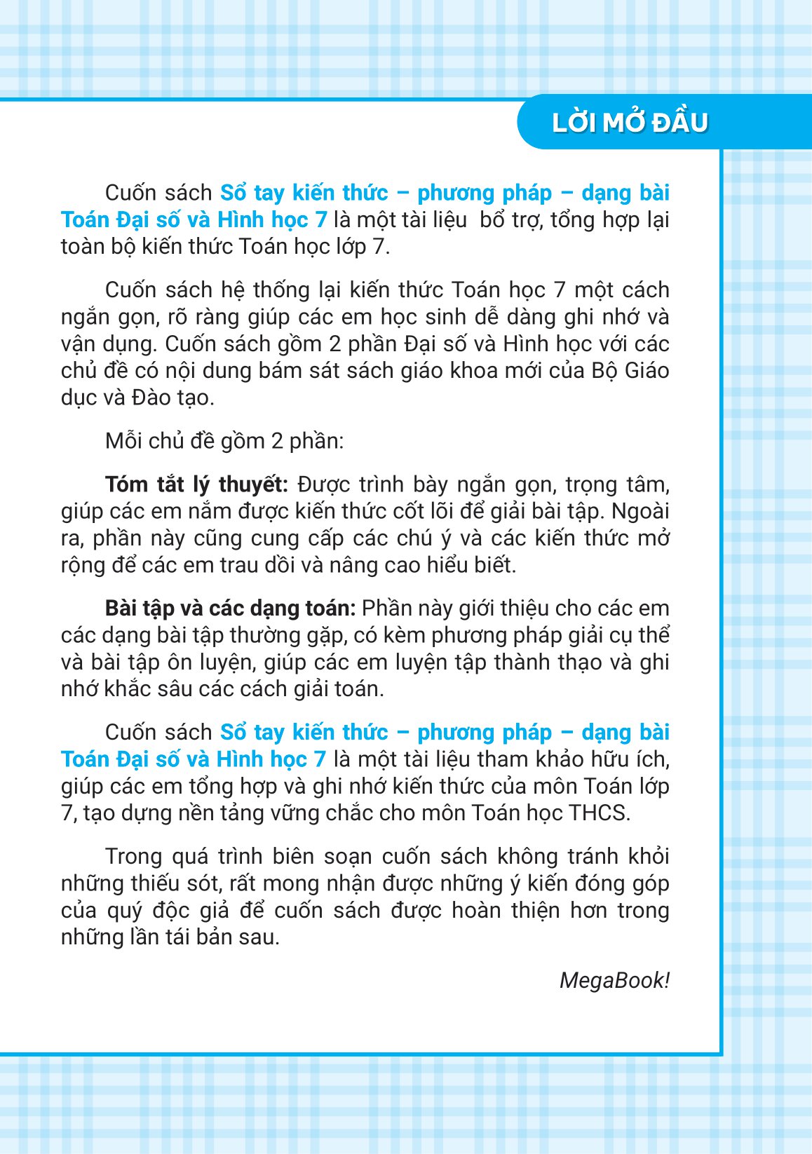 sổ tay kiến thức - phương pháp - dạng bài toán đại số và hình học 7