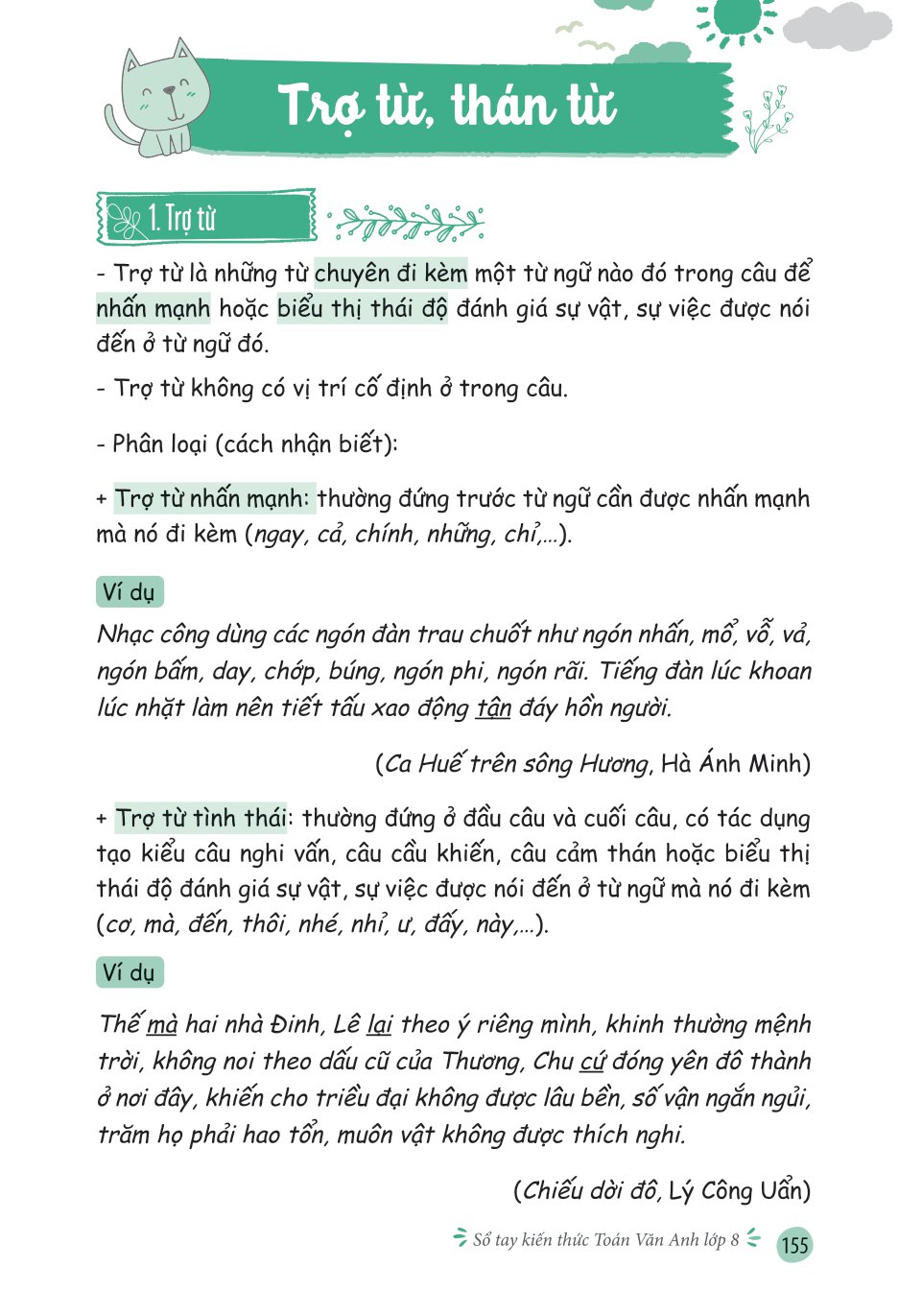 sổ tay kiến thức toán văn anh lớp 8