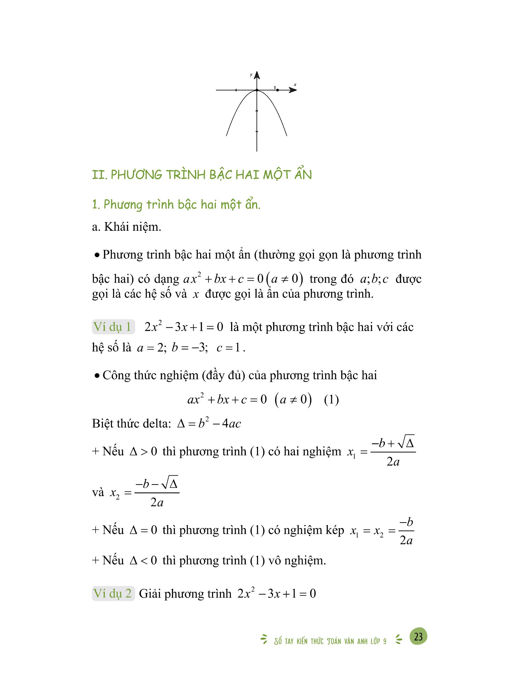 sổ tay kiến thức toán-văn-anh lớp 9