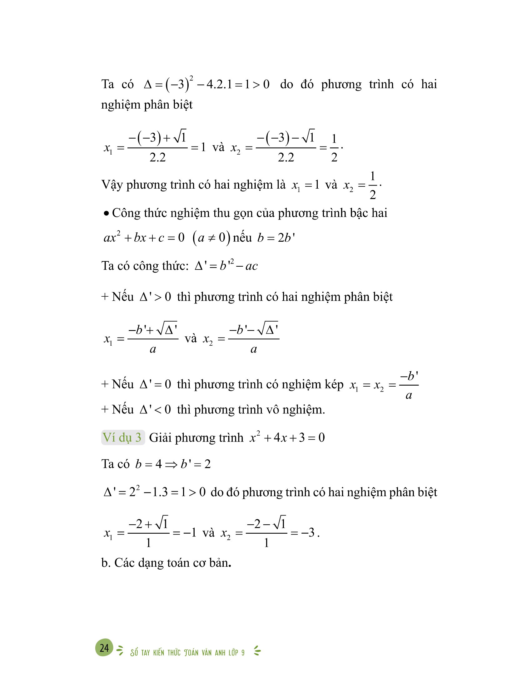 sổ tay kiến thức toán-văn-anh lớp 9