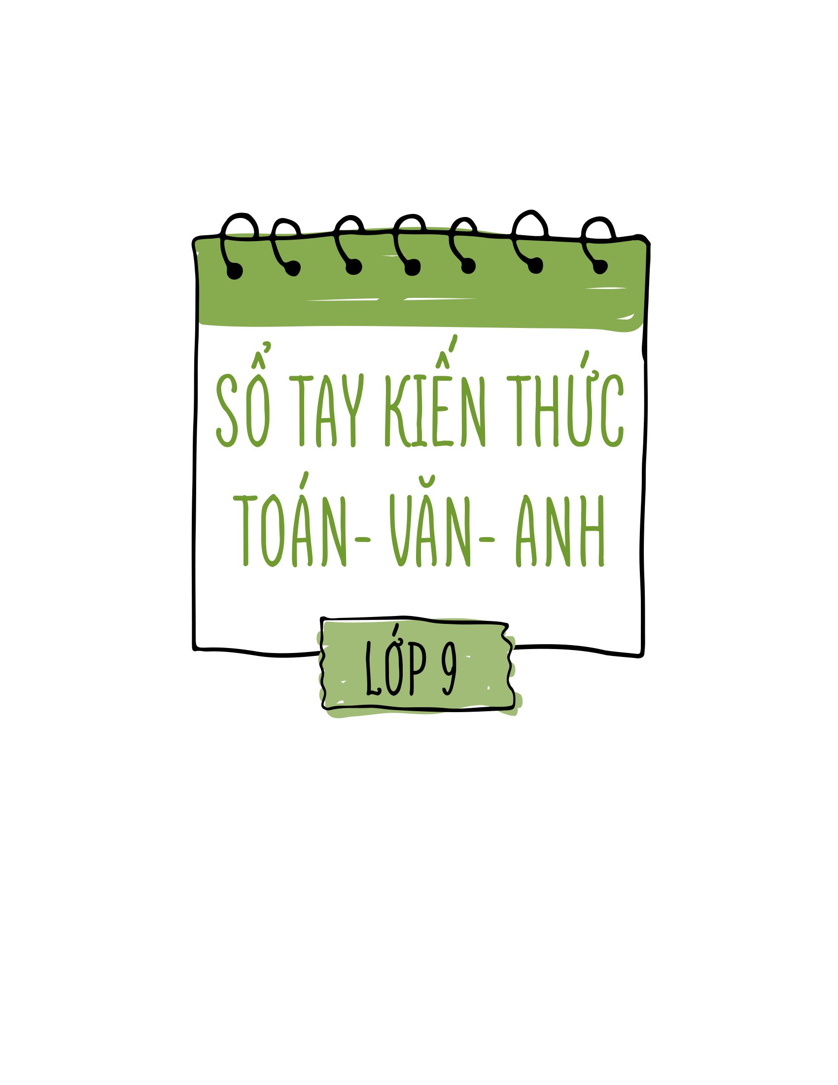 sổ tay kiến thức toán-văn-anh lớp 9