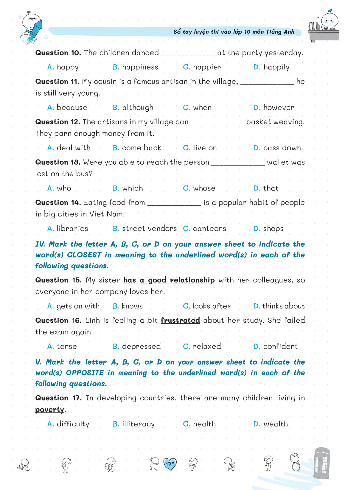 sổ tay luyện thi vào lớp 10 môn tiếng anh