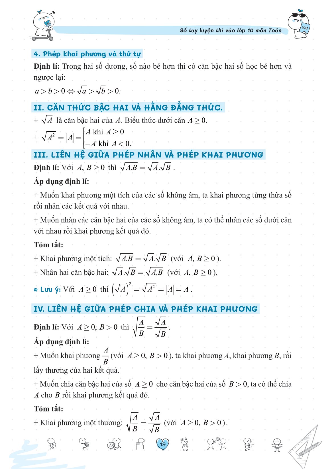 sổ tay luyện thi vào lớp 10 môn toán