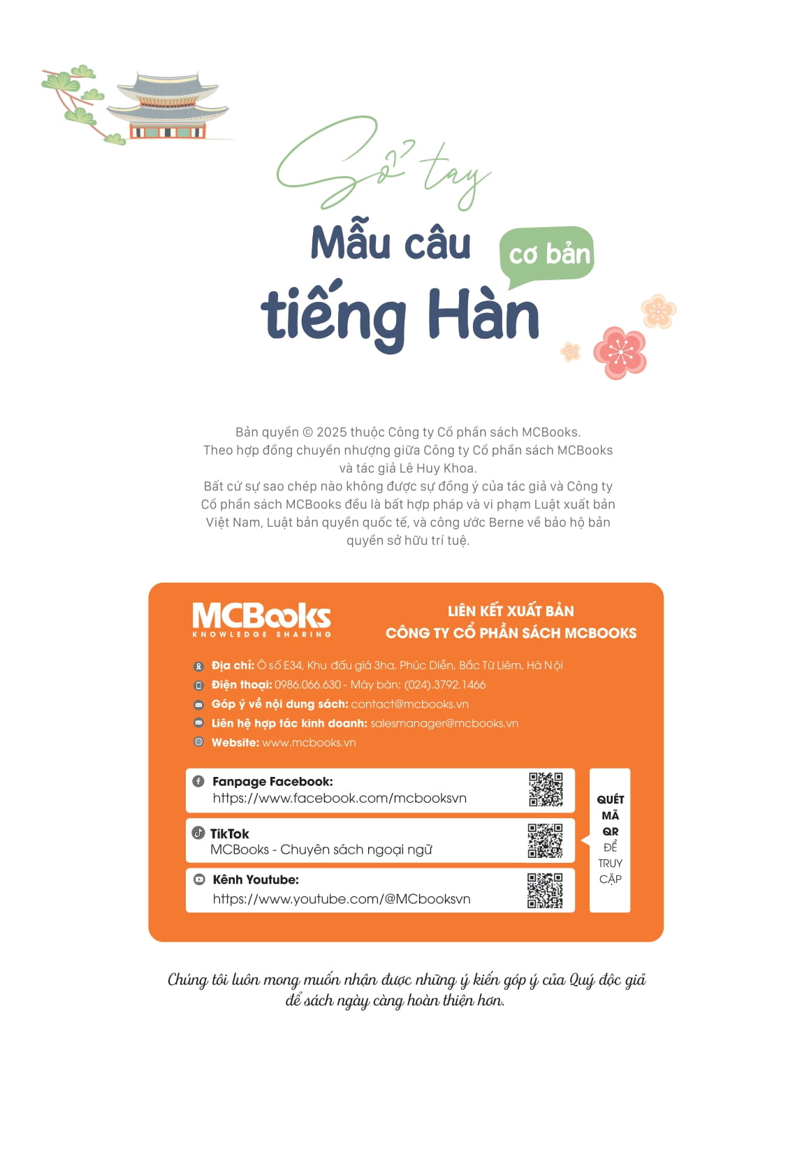 Bìa sách So Tay Mau Cau Co Ban Tieng Han - 한국어 기본문형 - ảnh 7