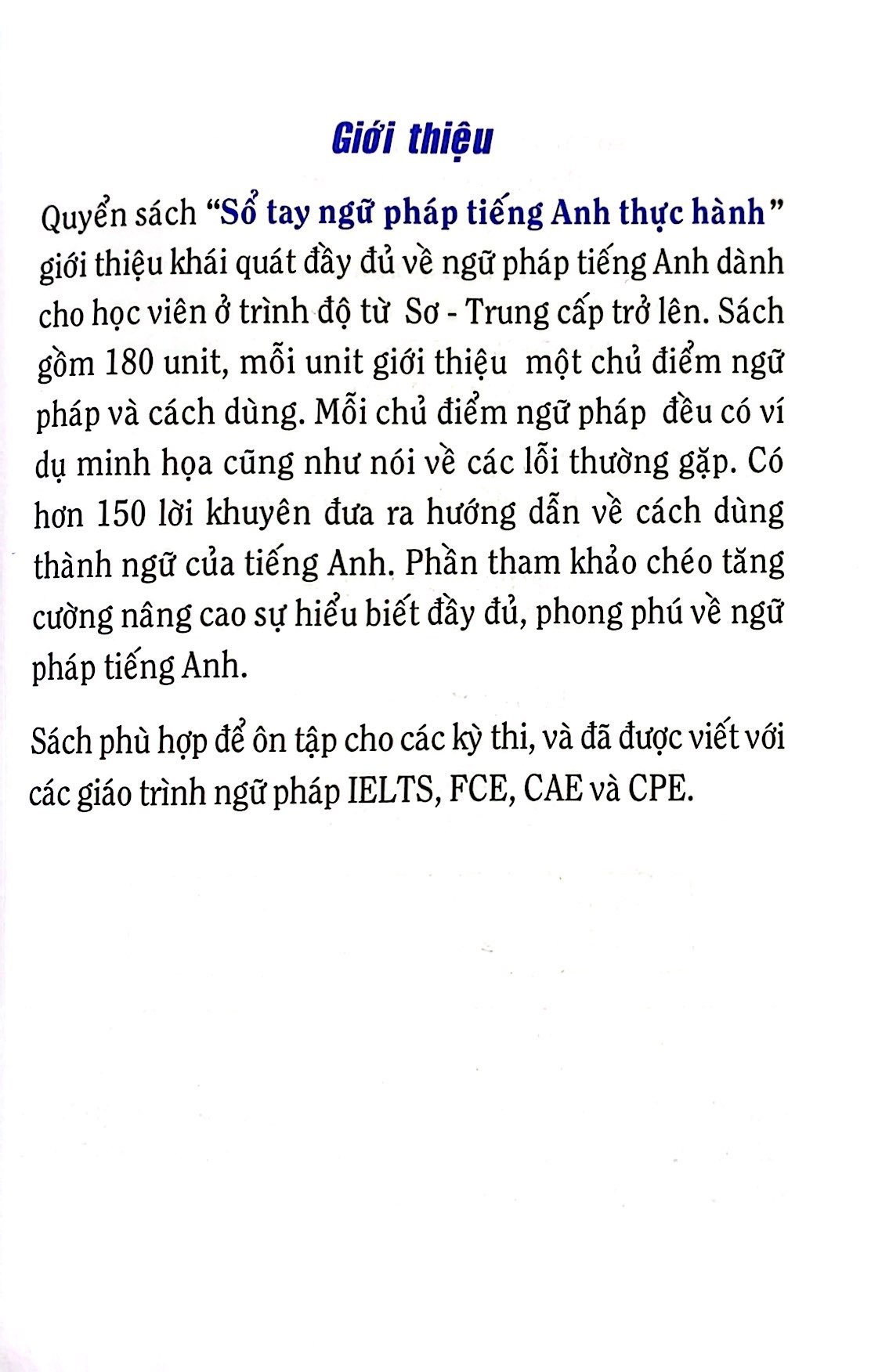 sổ tay ngữ pháp tiếng anh thực hành