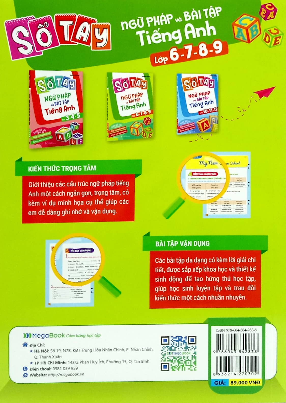 sổ tay ngữ pháp và bài tập tiếng anh lớp 6-7-8-9