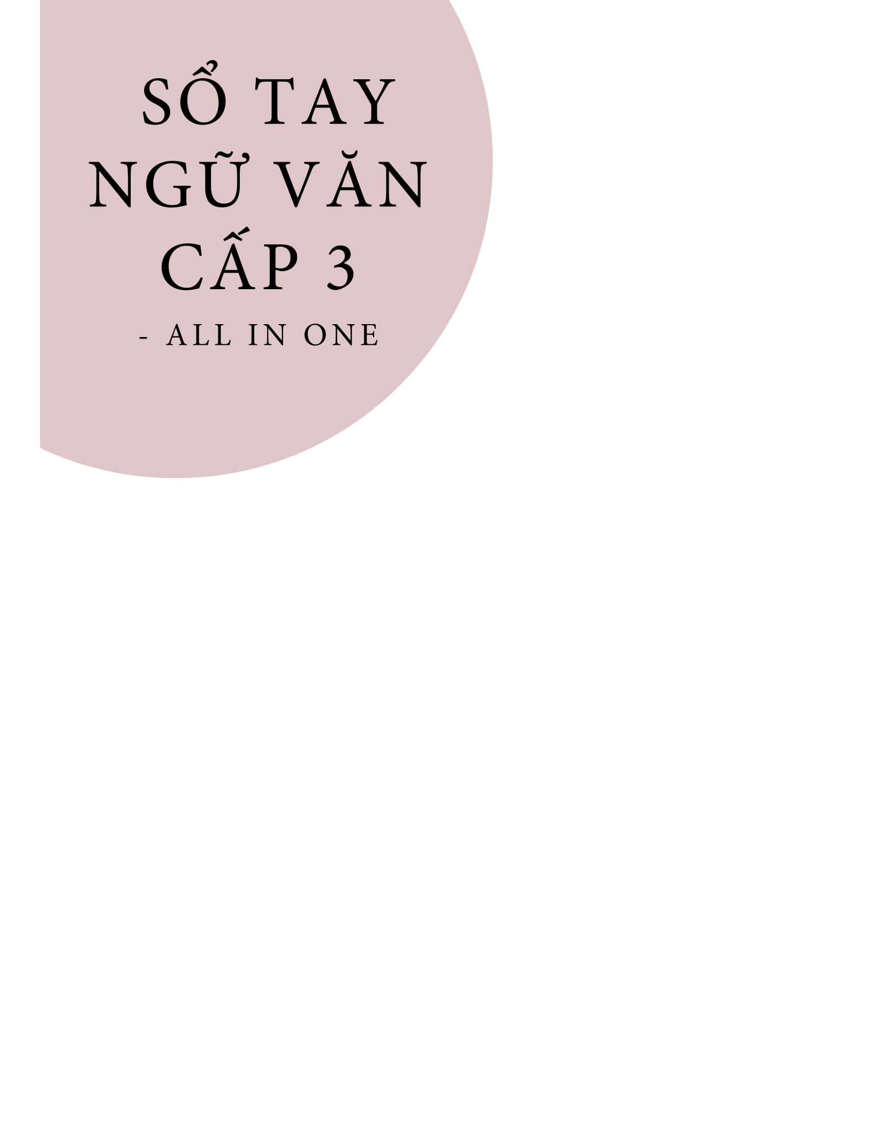 sổ tay ngữ văn cấp 3 - all in one (phiên bản mới)