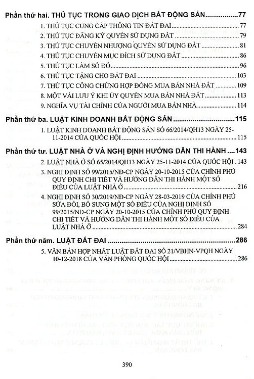 So Tay Phap Luat Bat Dong San Va Cac Thu Tuc Phap Ly Lien Quan Den Nha, Dat (Tai Ban 2025)