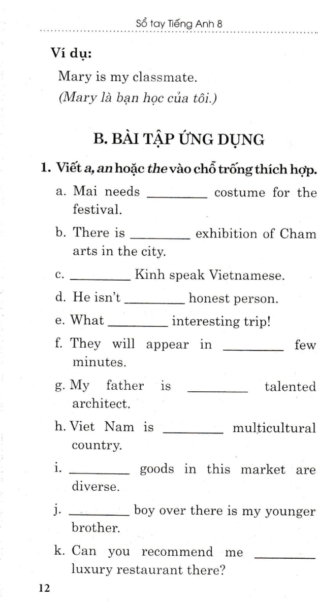 sổ tay tiếng anh 8